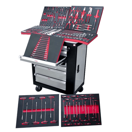 Customizable 260-Piece Auto Tool Trolley Cabinet for Ultimate Organization..
