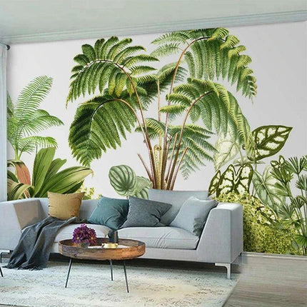 Customizable 3D Tropical Foliage Wallpaper Mural - Refresh Your Interior - Très Elite