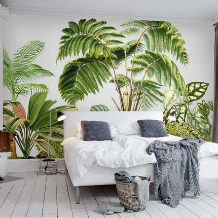 Customizable 3D Tropical Foliage Wallpaper Mural - Refresh Your Interior - Très Elite
