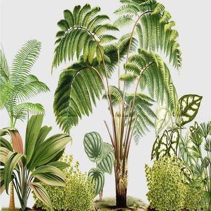 Customizable 3D Tropical Foliage Wallpaper Mural - Refresh Your Interior - Très Elite