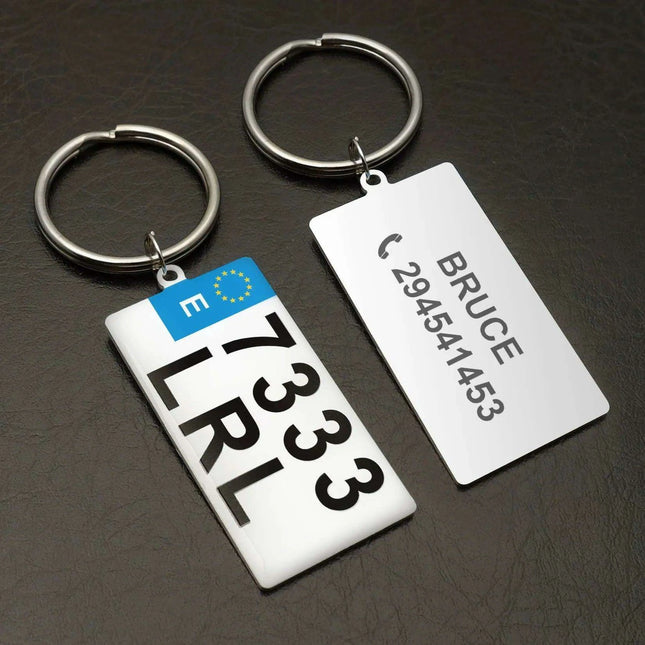 Customizable Car Plate Keychain - Thoughtful Gift for Auto Lovers - Très Elite