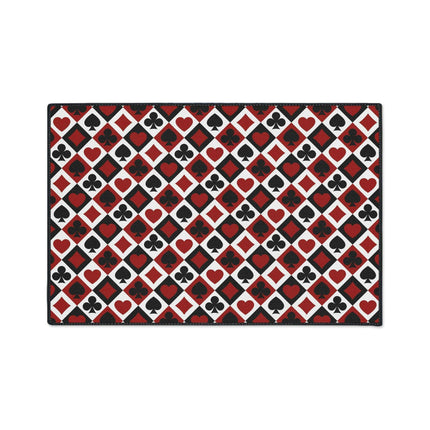 Customizable Elegant Black Border Non-Slip Polyester Area Rug..