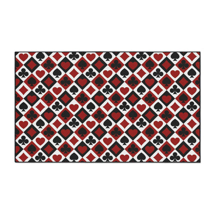 Customizable Elegant Black Border Non-Slip Polyester Area Rug..