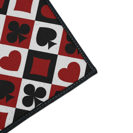 Customizable Elegant Black Border Non-Slip Polyester Area Rug..