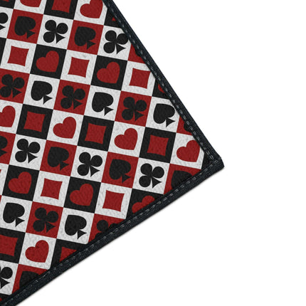 Customizable Elegant Black Border Non-Slip Polyester Area Rug..