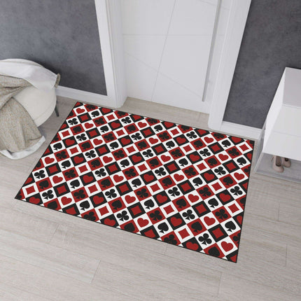 Customizable Elegant Black Border Non-Slip Polyester Area Rug..