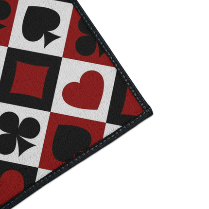 Customizable Elegant Black Border Non-Slip Polyester Area Rug..