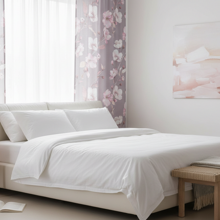 Customizable Elegant Floral Polyester Window Curtains for Sophisticated Home Decor - Très Elite