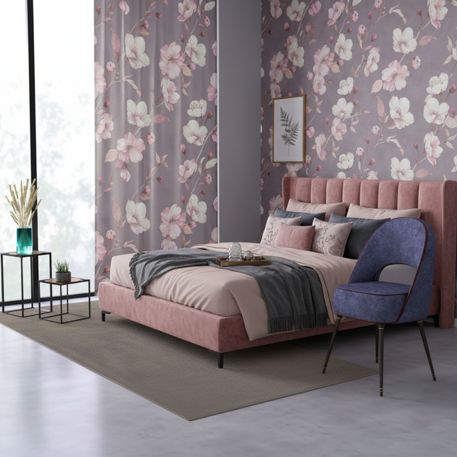 Customizable Elegant Floral Polyester Window Curtains for Sophisticated Home Decor - Très Elite