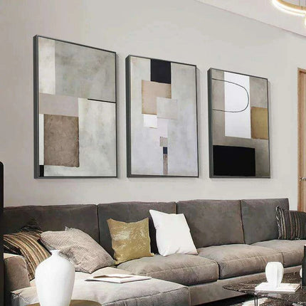 Customizable Geometric Canvas Art: Modern Abstract Design for Stylish Home Interiors - Très Elite