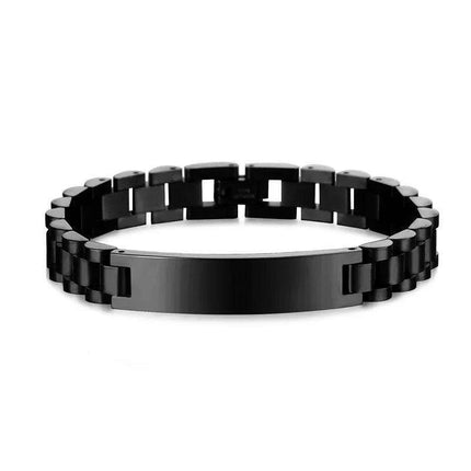 Customizable Gold Chain Nameplate Bracelets for Him and Her - Très Elite