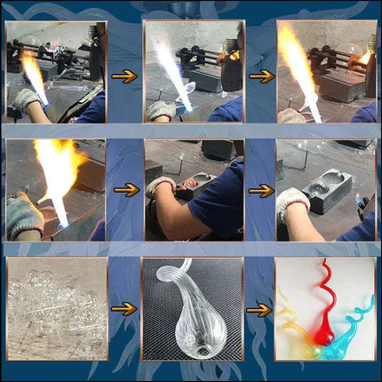 Customizable Handcrafted Glass Chandelier Inspired by Dale Chihuly with LED Lighting Options- Très Elite- Très Elite