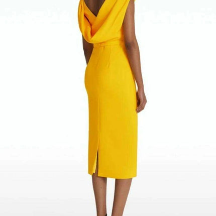 Customizable High Waist Summer Evening Dress with Stylish Back Split and Elegant Collar - Très Elite