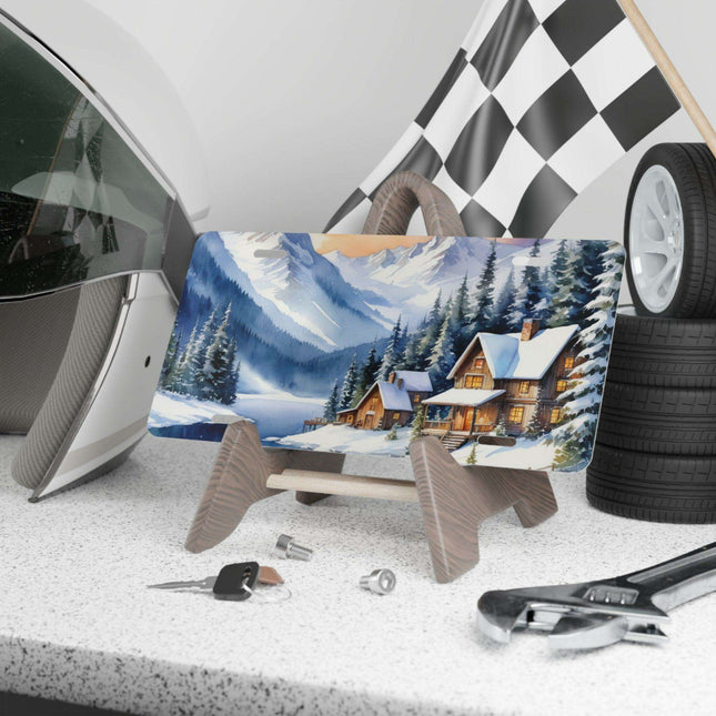 Customizable Holiday Aluminum License Plate - Personalize Your Christmas Spirit!