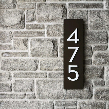 Customizable LED House Number Sign with Illuminated Address Display - Très Elite
