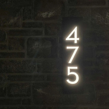 Customizable LED House Number Sign with Illuminated Address Display - Très Elite