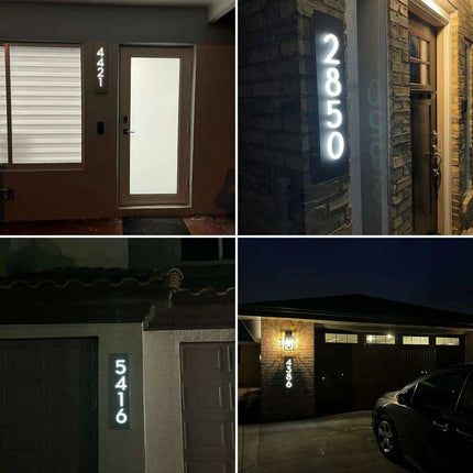 Customizable LED House Number Sign with Illuminated Address Display - Très Elite