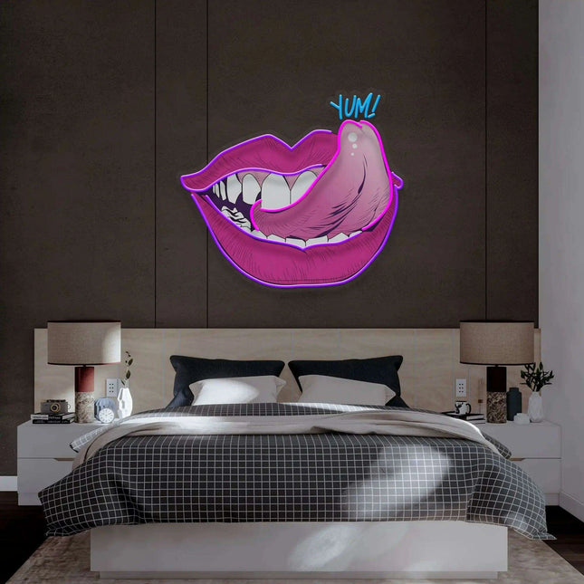 Customizable LED Neon Lips Light - Eye-Catching Decor for Every Space