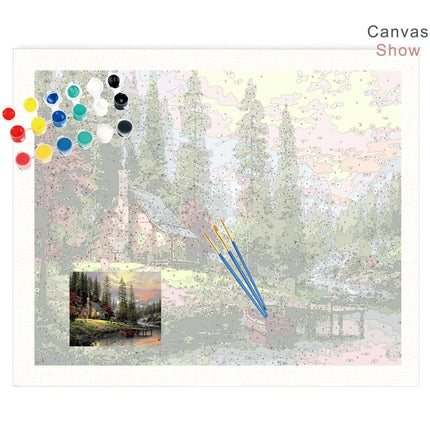 Customizable Landscape Art Creation Kit: Design Your Own Masterpiece with Framing Choices - Complete DIY Home Decor Set..