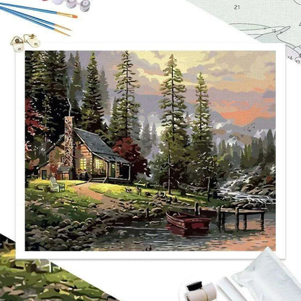 Customizable Landscape Art Creation Kit: Design Your Own Masterpiece with Framing Choices - Complete DIY Home Decor Set..