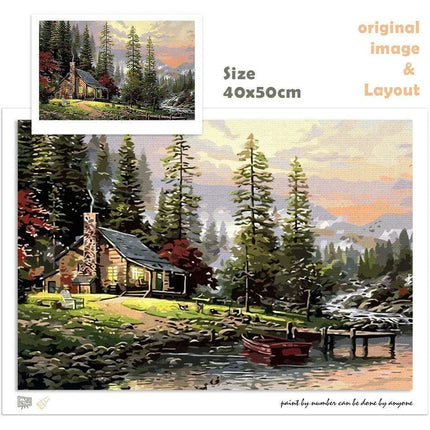 Customizable Landscape Art Creation Kit: Design Your Own Masterpiece with Framing Choices - Complete DIY Home Decor Set..