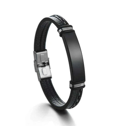 Customizable Leather Date Bracelets with Engraved Personalization - Très Elite