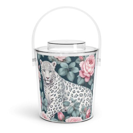 Customizable Lucite Ice Bucket Set with Tongs - 3 Quart Capacity - Très Elite