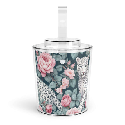 Customizable Lucite Ice Bucket Set with Tongs - 3 Quart Capacity - Très Elite