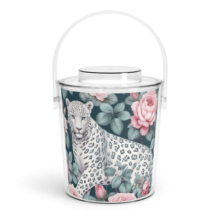 Customizable Lucite Ice Bucket Set with Tongs - 3 Quart Capacity - Très Elite