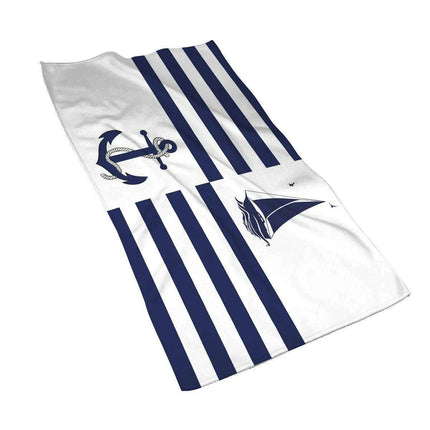 Customizable Luxurious Navy Blue Microfiber Towel - Your Perfect Travel Companion - Très Elite