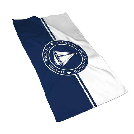 Customizable Luxurious Navy Blue Microfiber Towel - Your Perfect Travel Companion - Très Elite