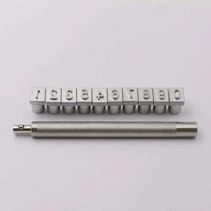 Customizable Metal Stamp Set for Leather Craft: Alphabet and Number Impressions - Très Elite