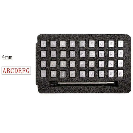 Customizable Metal Stamp Set for Leather Craft: Alphabet and Number Impressions - Très Elite