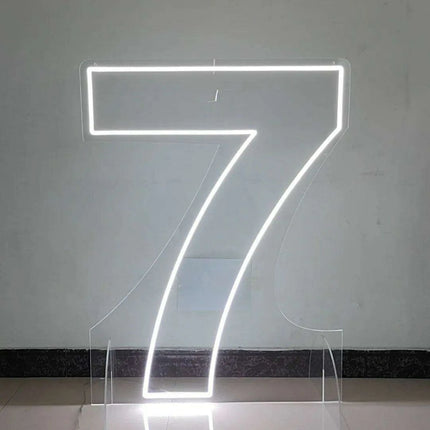 Customizable Neon LED Number Sign Set - Illuminated Decor for Events and Home- Très Elite- Très Elite