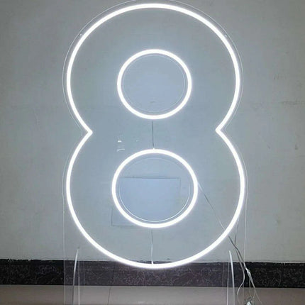 Customizable Neon LED Number Sign Set - Illuminated Decor for Events and Home- Très Elite- Très Elite