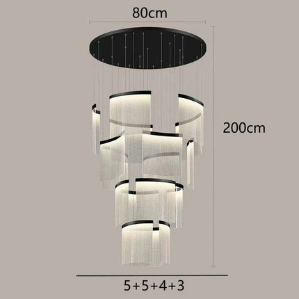 Customizable Nordic Remote-Controlled Chandelier with Adjustable Height- Très Elite- Très Elite