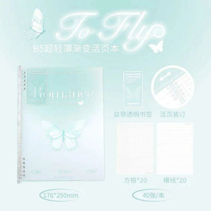 Customizable Ombre A5 & B5 Notebook Set for Stylish Office & School Essentials - Très Elite