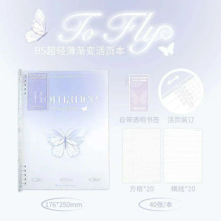 Customizable Ombre A5 & B5 Notebook Set for Stylish Office & School Essentials - Très Elite