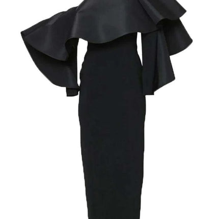 Customizable One-Shoulder Asymmetrical Ruffled Evening Gown - Très Elite