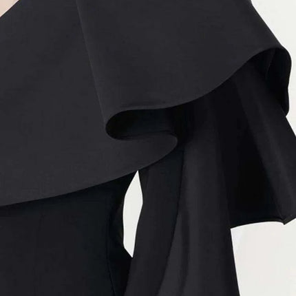 Customizable One-Shoulder Asymmetrical Ruffled Evening Gown - Très Elite
