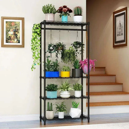 Customizable Plant Display Stand with Adjustable Hooks for Unique Plant Arrangements - Très Elite