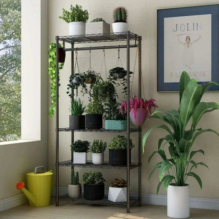 Customizable Plant Display Stand with Adjustable Hooks for Unique Plant Arrangements - Très Elite