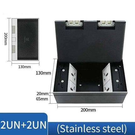 Customizable Stainless Steel Modular Floor Socket with Integrated Marble Design..