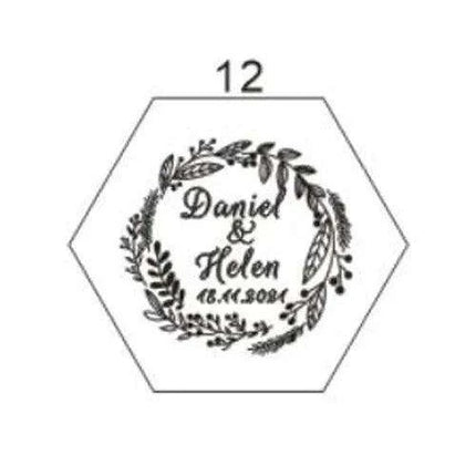 Customizable Transparent Hexagon Acrylic Ring Box with Engraved Name and Date - Elegant Jewelry Display- Très Elite- Très Elite