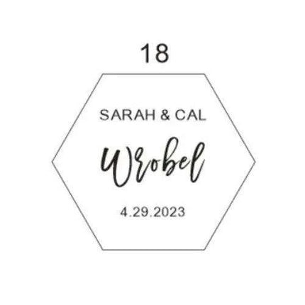 Customizable Transparent Hexagon Acrylic Ring Box with Engraved Name and Date - Elegant Jewelry Display- Très Elite- Très Elite