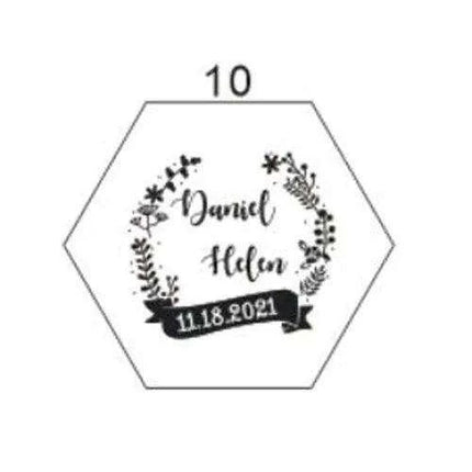 Customizable Transparent Hexagon Acrylic Ring Box with Engraved Name and Date - Elegant Jewelry Display- Très Elite- Très Elite