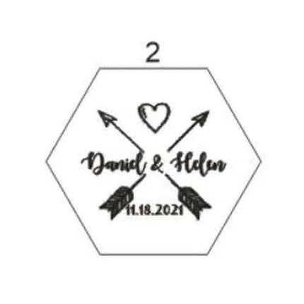 Customizable Transparent Hexagon Acrylic Ring Box with Engraved Name and Date - Elegant Jewelry Display - Très Elite- Très Elite