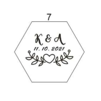 Customizable Transparent Hexagon Acrylic Ring Box with Engraved Name and Date - Elegant Jewelry Display- Très Elite- Très Elite