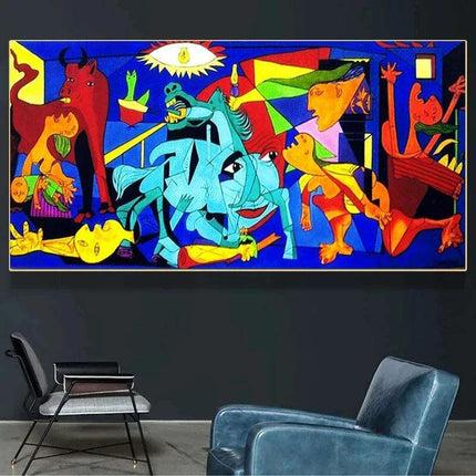 Customizable Waterproof Picasso-Inspired Large Abstract Canvas Artwork - Très Elite