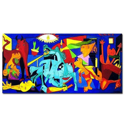 Customizable Waterproof Picasso-Inspired Large Abstract Canvas Artwork..